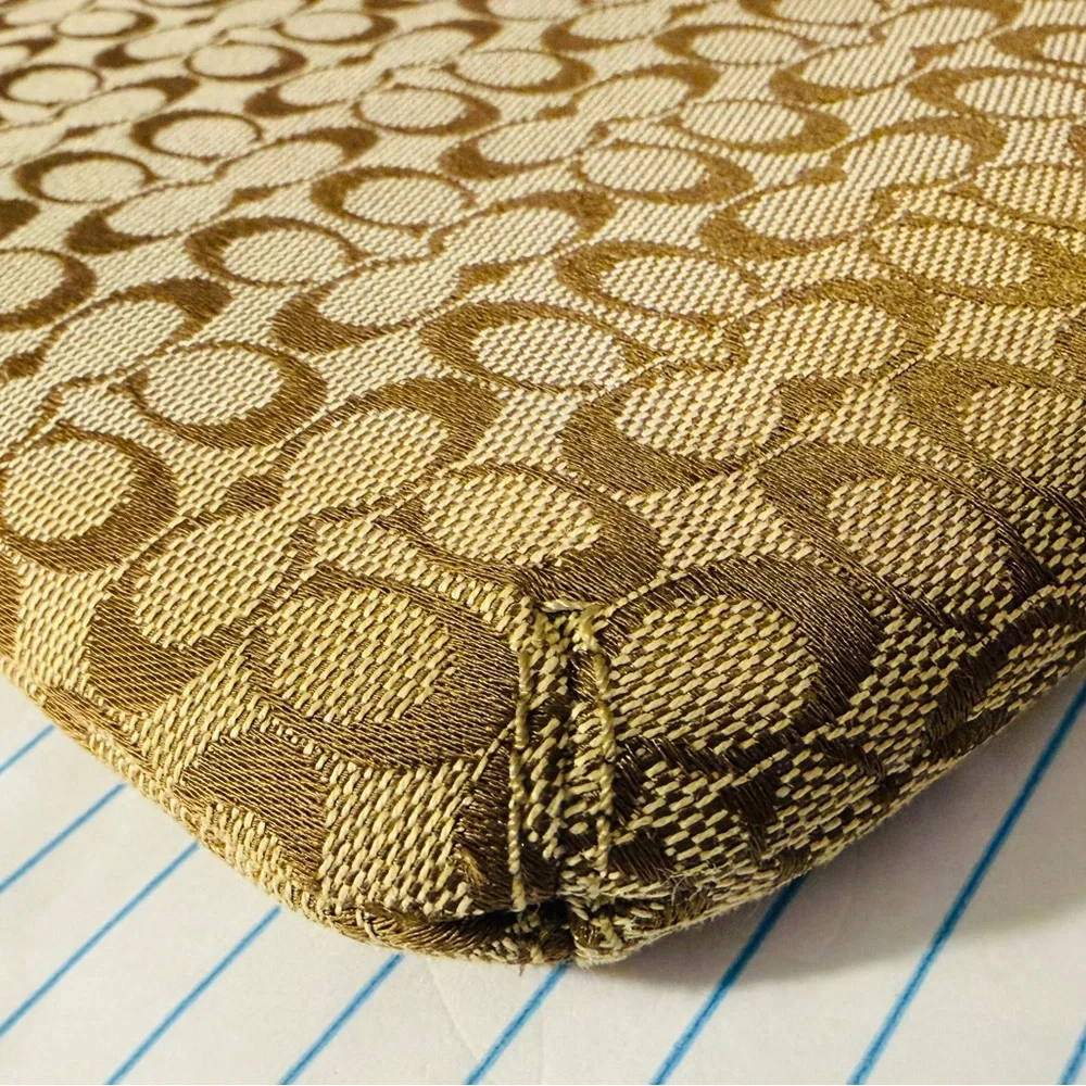 Coach Tan and Gold Tablet Sleeve - Picture 6 of 6
